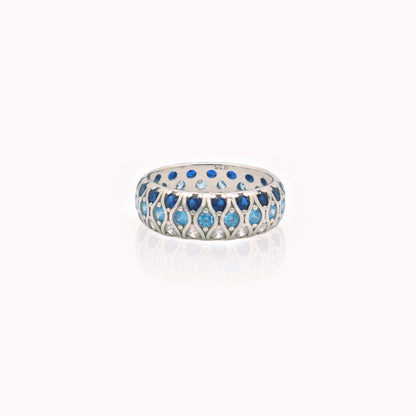 Brilliant Blue Band Ring