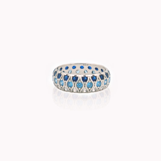 Brilliant Blue Band Ring