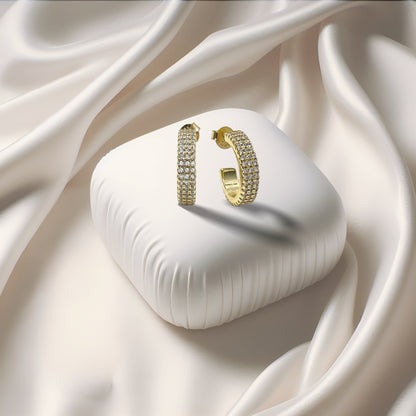 Ribbed Hoop Earrings