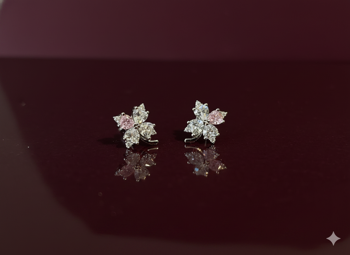 Mini Crystal Blossom Earrings