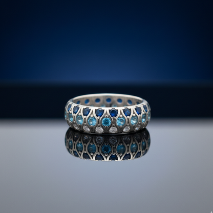 Brilliant Blue Band Ring