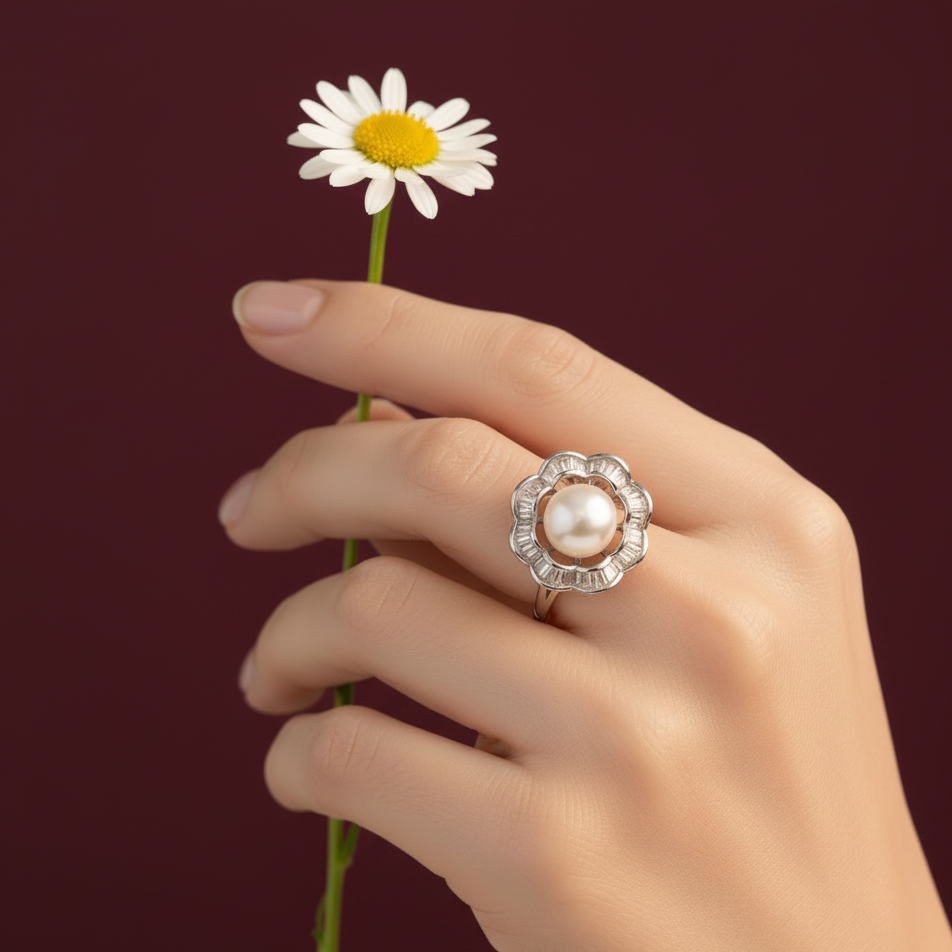 Pearly Blossom Ring