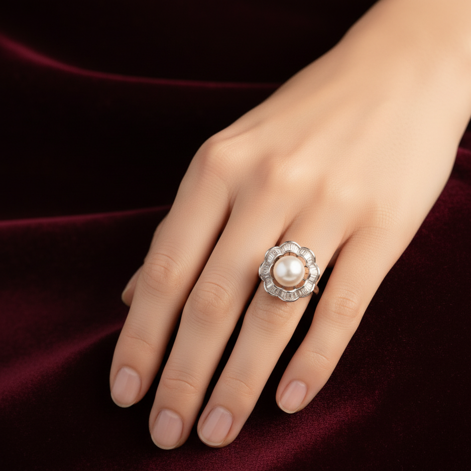 Pearly Blossom Ring