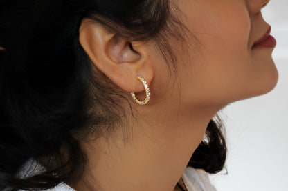 Sparkling Hoop Earrings