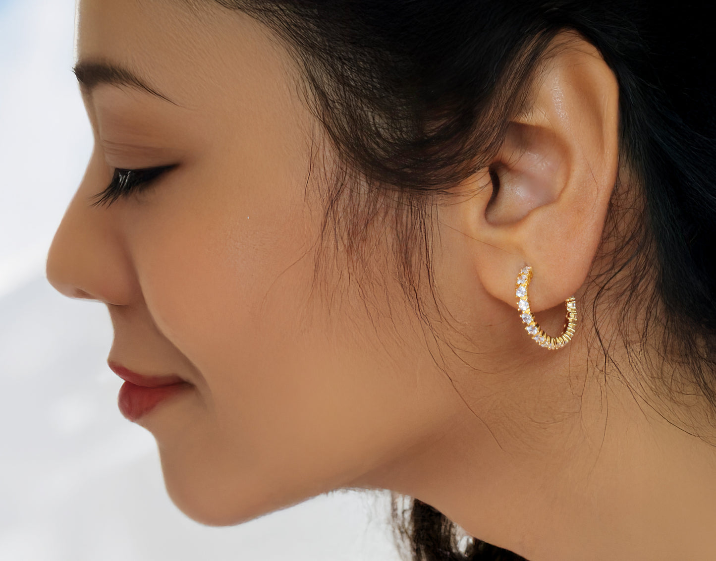 Sparkling Hoop Earrings