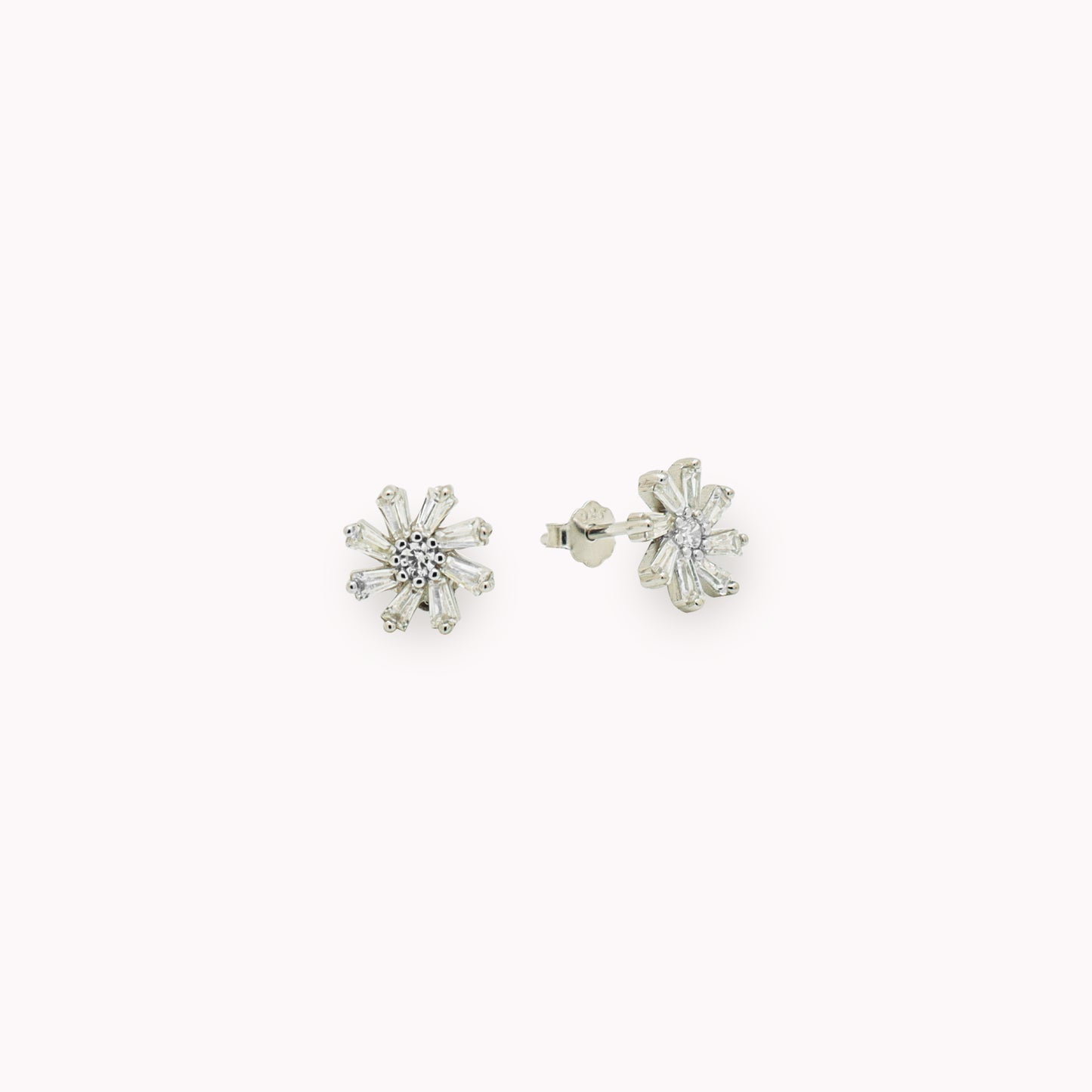 Dainty Crystal Flower Earrings