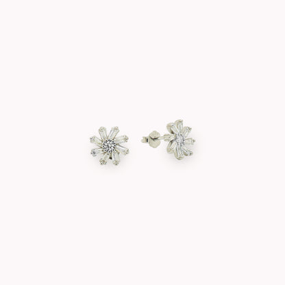 Dainty Crystal Flower Earrings