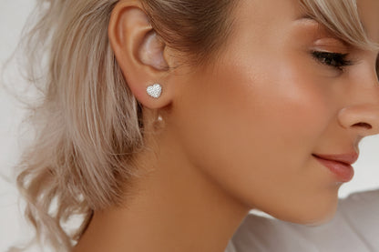 Pavé Heart Earrings