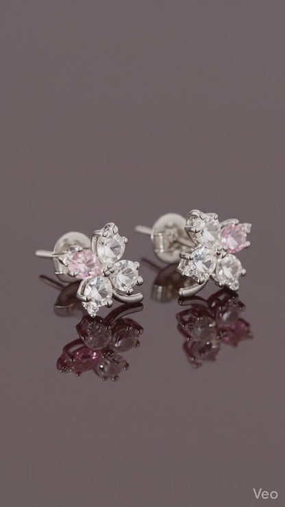 Mini Crystal Blossom Earrings