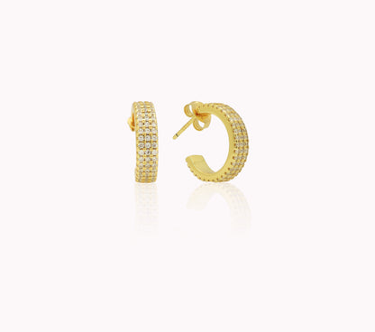 Ribbed Hoop Earrings