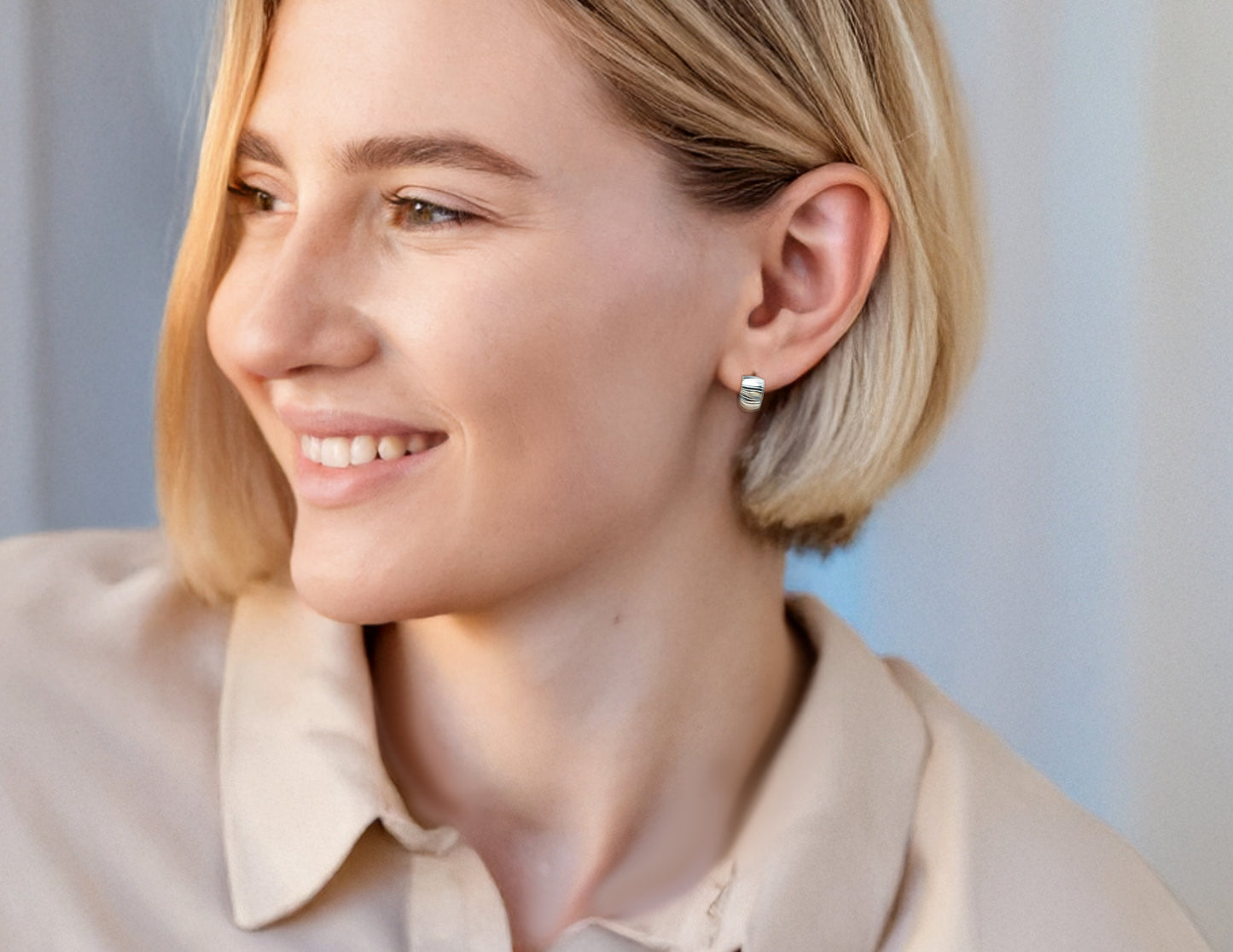 Striped Hoop Earrings