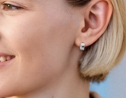 Striped Hoop Earrings