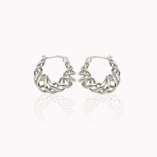 Swirl Hoop Earrings